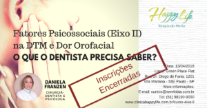 Curso Fatores Psicossociais (Eixo II) Inscrições Encerradas
